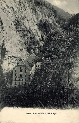 Ak Pfäfers Kanton Sankt Gallen, Hotel Bad Pfäfers