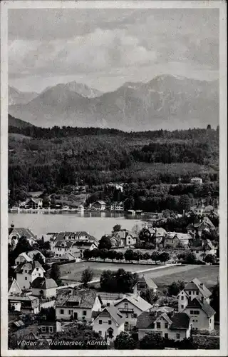 Ak Velden am Wörthersee in Kärnten, Panorama vom Ort