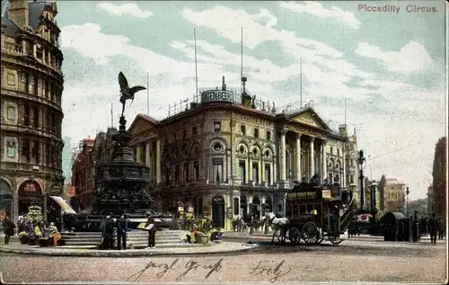 Ak West End London City England, Piccadilly Circus