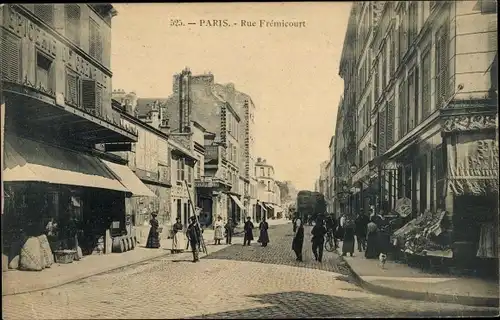 Ak Paris XV, Rue Frémicourt, Geschäfte, Auslagen