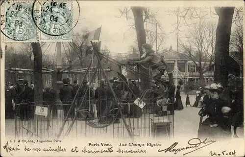 Ak Paris VIII. Arrondissement Élysée, Paris Vecu, Aux Champs-Elysees