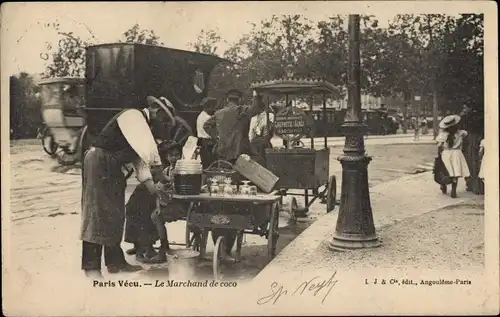 Ak Paris, Paris Vecu, Le Marchand de coco