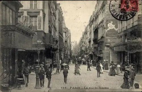 Ak Paris III., La Rue St. Martin, Geschäfte