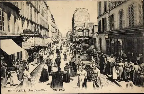 Ak Paris VII., Rue Jean Nicot, Moutarde Diaphane, Boucherie