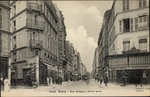 Ak Paris XVII., Rue Balagny, Vins et Marc de Bourgogne