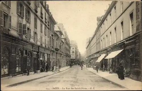 Ak Paris VI., La Rue des Saints Peres
