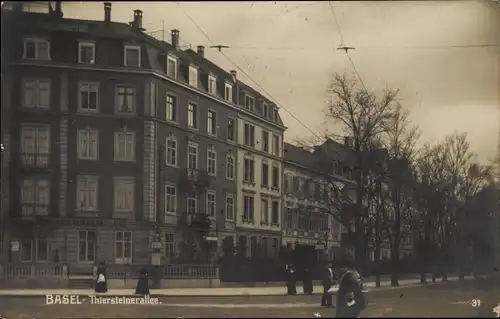 Foto Ak Bâle Basel Stadt Schweiz, Thiersteiner Allee