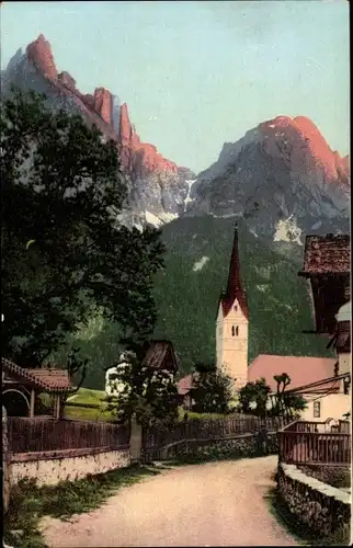 Ak Seis am Schlern Siusi Kastelruth Castelrotto Südtirol, Ortspartie