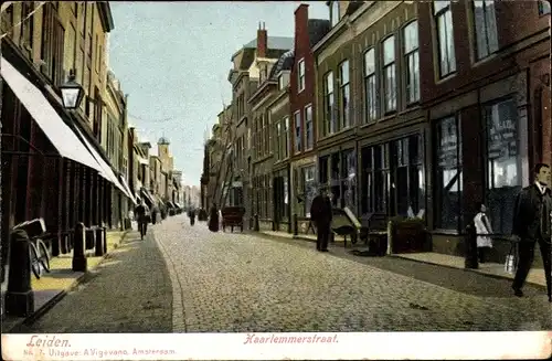 Ak Leiden Südholland Niederlande, Haarlemmerstraat