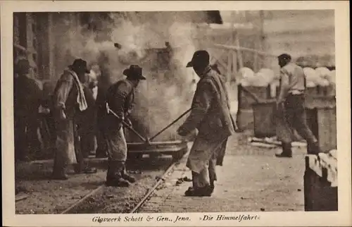 Ak Jena in Thüringen, Glaswerk Schott & Gen., Die Himmelfahrt, Tonhafen