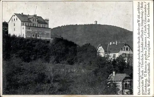 Ak Blankenburg am Harz, Genesungsheim Silberborn, Blick auf Ortschaft