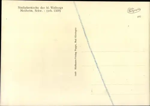 Ak Monheim in Schwaben, Stadtpfarrkirche der hl.Walburga