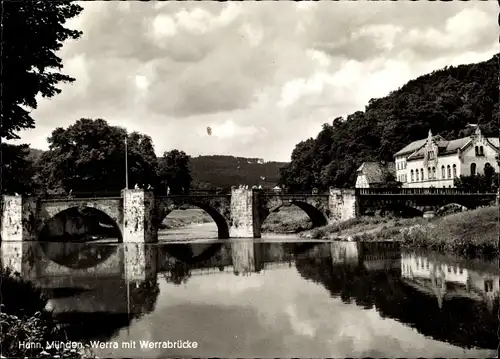Ak Hann. Münden in Niedersachsen, Werra, Werrabrücke