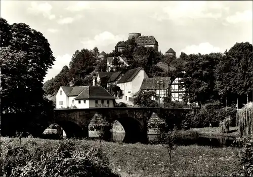 Ak Trendelburg in Nordhessen, Teilansicht des Ortes, Auto-Halle, Burghotel und Gästehaus