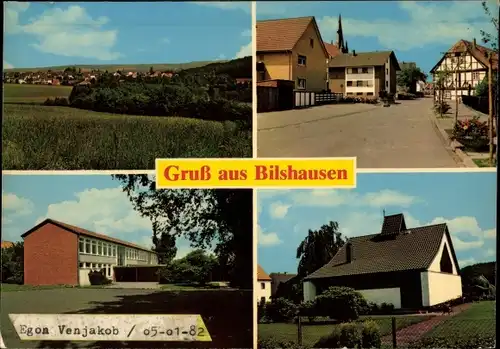 Ak Bilshausen im Eichsfeld Niedersachsen, Straßenpartie, Schule, Häuser