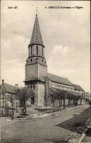 Ak Creully Calvados, l'Église