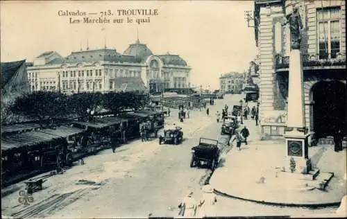 Ak Trouville Calvados, Les Marches sur le quai