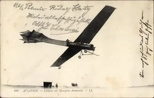 Ak Aviation, Latham sur Monoplan Antoinette