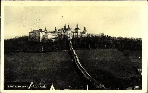 Ak Příbram Pibrans Mittelböhmen, Kloster Svatá Hora, Wallfahrtsort