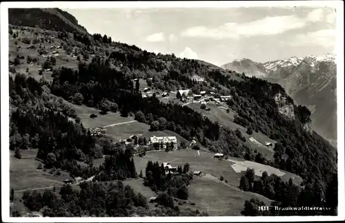 Ak Braunwald Kanton Glarus, Braunwaldterrassen, Landschaft