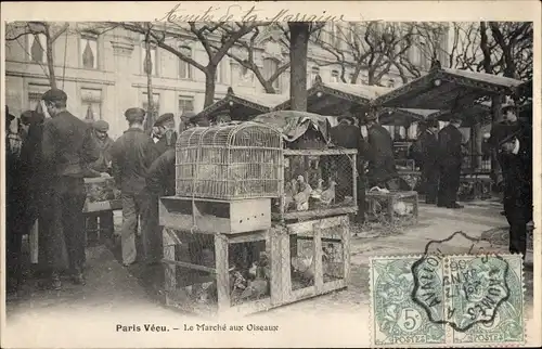 Ak Paris Vécu, Le Marche aux Oiseaux