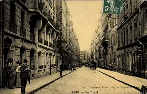 Ak Paris XVII, Rue Trezel, Rue Legendre