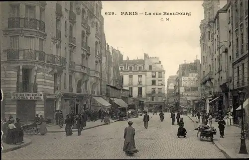 Ak Paris III, Rue Beaubourg, Boutique, Geschäfte, Chocolat Menier