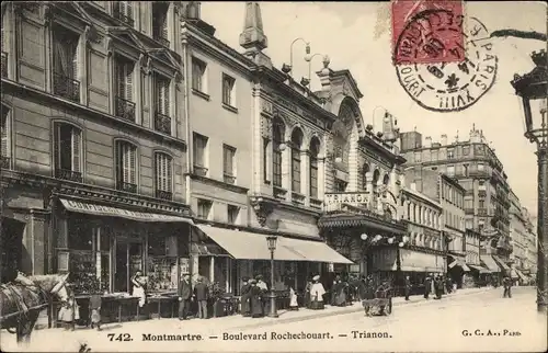 Ak Paris XVIII Montmartre, Boulevard Rochechouart, LeTrianon