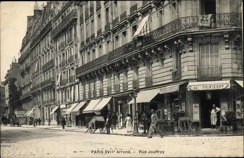 Ak Paris XVII, Rue Jouffroy, Au Printemps