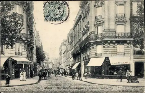 Ak Paris XV, Rue de Grenelle, prise de l'Avenue Bosquet, Pharmacie, Kutsche