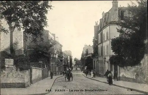 Ak Paris XIV, la rue de Boulainvilliers