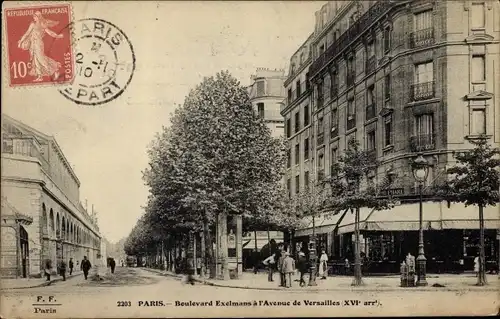 Ak XVI, Boulevard Exelmans à l'Avenue de Versailles