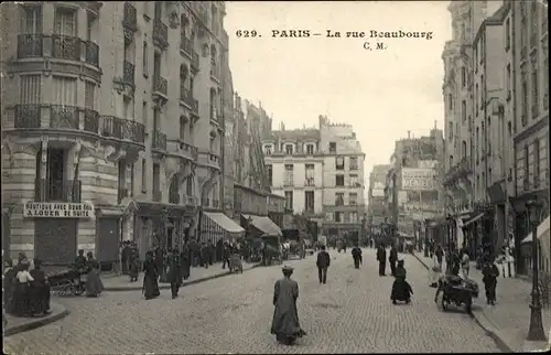 Ak Paris III, Rue Beaubourg, Boutique, Geschäfte, Chocolat Menier