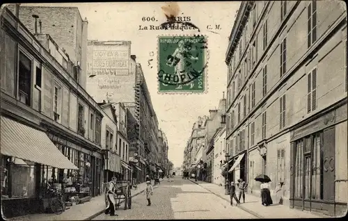 Ak Paris XVI, Rue Pauquet, Geschäfte, Straßenpartie