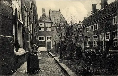 Ak Leiden Südholland Niederlande, St. Anna Hofje