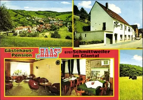 Ak Schmittweiler an der Glan Pfalz, Pension Zur Post, Haas
