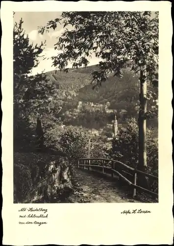 Ak Heidelberg am Neckar, Blick auf das Schloß