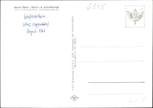 Ak Groß Rohrheim in Hessen,Alte Schule, Kindergarten, Ehrenmal, Allmannspforte, Neue Schule