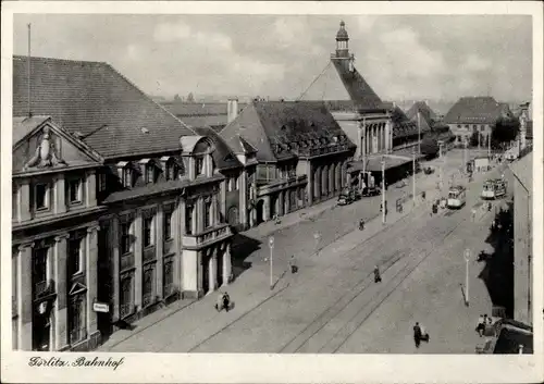 Ak Görlitz in der Lausitz, Bahnhof