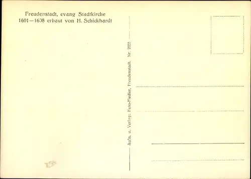 Ak Freudenstadt im Nordschwarzwald, Ev. Stadtkirche, Kircheninneres