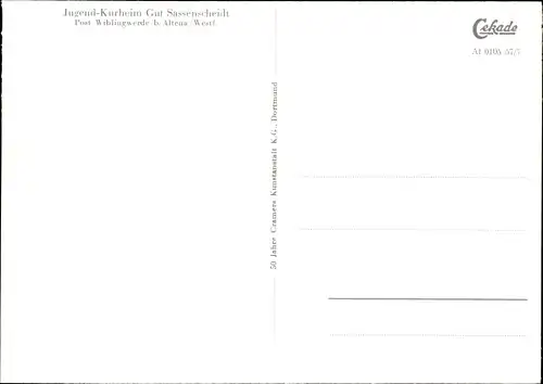 Ak Wiblingwerde im Sauerland, Jugend Kurheim Gut Sassenscheidt