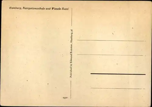Ak Hamburg Mitte St. Pauli, Navigationsschule, Wiezels Hotel
