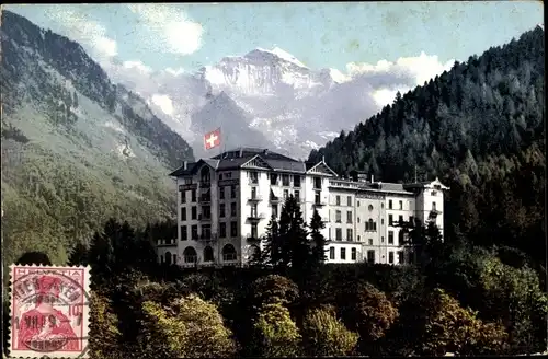 Ak Interlaken Kanton Bern Schweiz, Regina Hotel, Jungfraublick