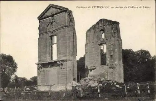 Ak Trouville Calvados, Ruines du Chateau de Lassay