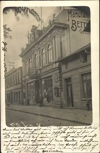 Foto Ak Hamburg Altona, Manufaktur, Bettengeschäft