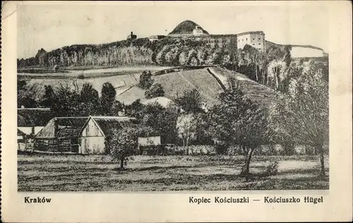 Ak Kraków Krakau Polen, Kopiec Kościuszki, Kosciuszko Hügel