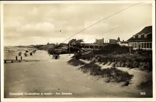 Ak Mielno Großmöllen Pommern, Strandpartie