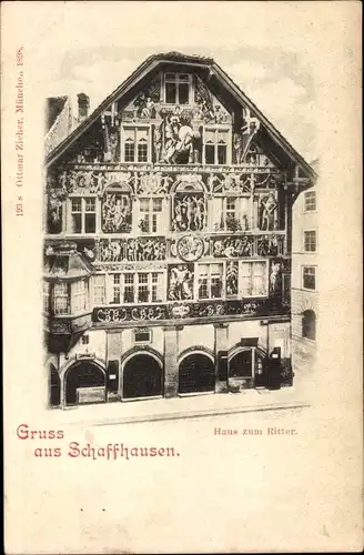 Ak Schaffhausen am Rhein Stadt, Haus zum Ritter
