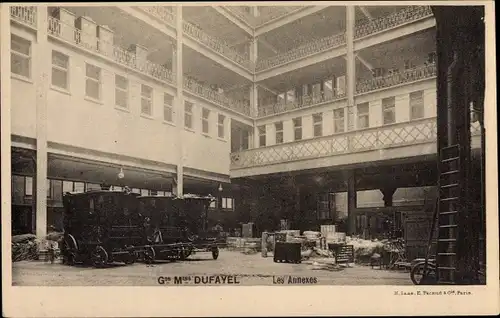 Ak Paris, G. D. Dufayel, Les Annexes, Kutschen