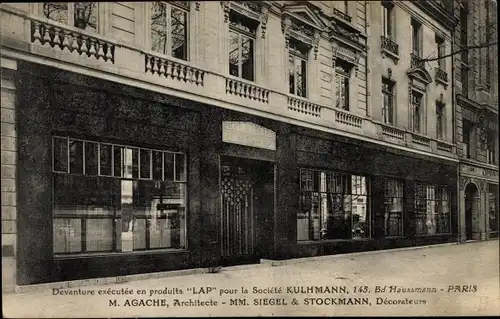 Ak Paris VIII, 154 Boulevard Haussmann, Produits LAP, Société Kulhmann